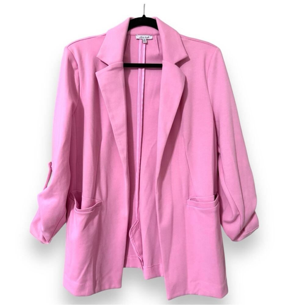 White Birch women's size small pink women's blazer roll tab sleeves lightweight